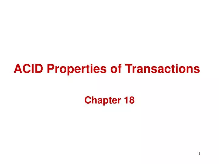 acid properties of transactions