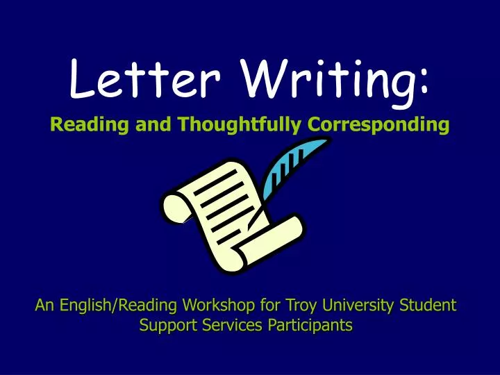 letter writing reading and thoughtfully corresponding