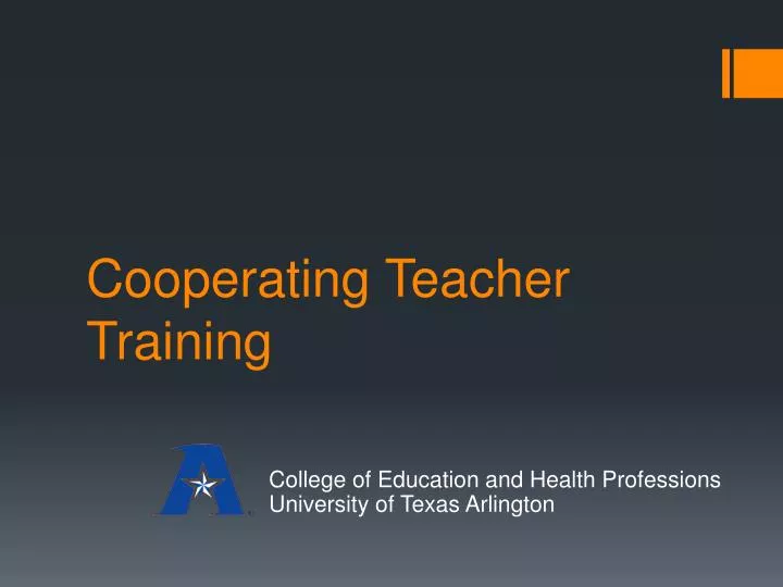 cooperating teacher training