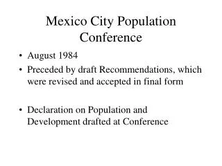 Mexico City Population Conference