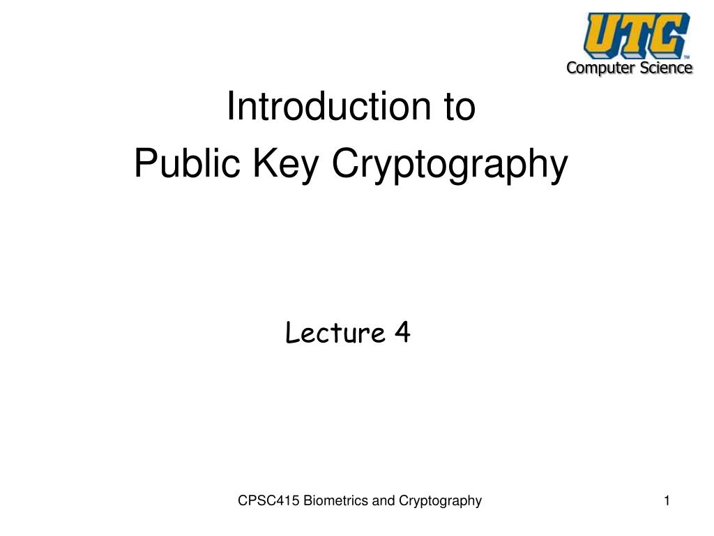 PPT - Introduction to Public Key Cryptography PowerPoint Presentation ...