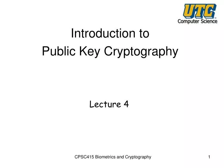 introduction to public key cryptography