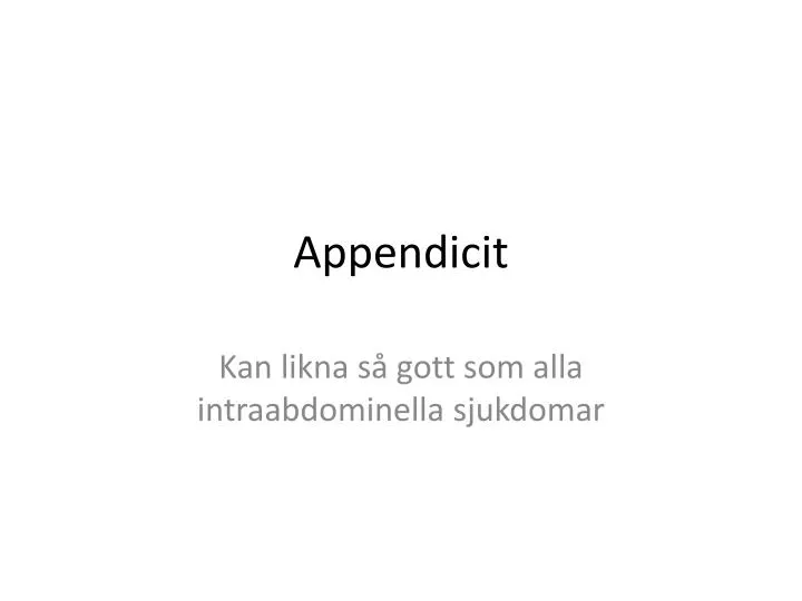 appendicit