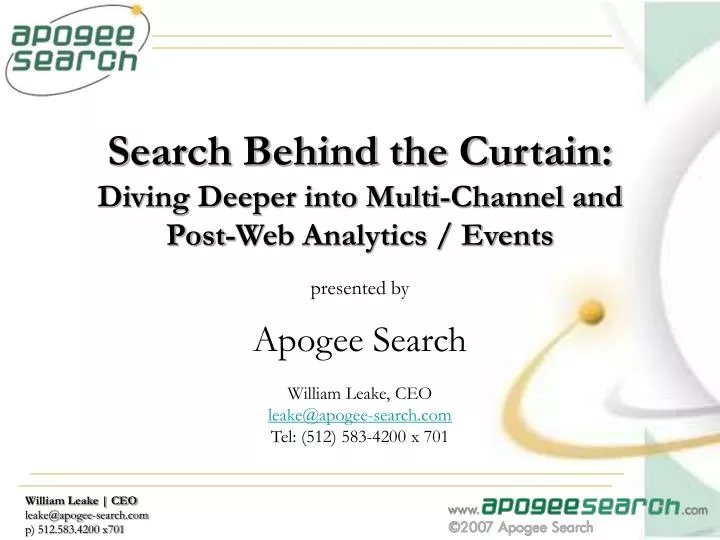 search behind the curtain diving deeper into multi channel and post web analytics events