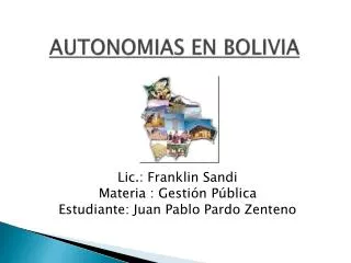AUTONOMIAS EN BOLIVIA