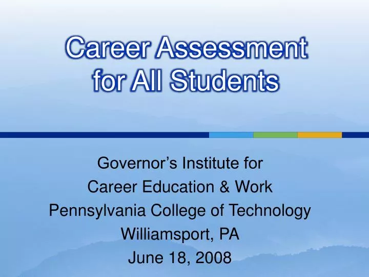 career assessment for all students