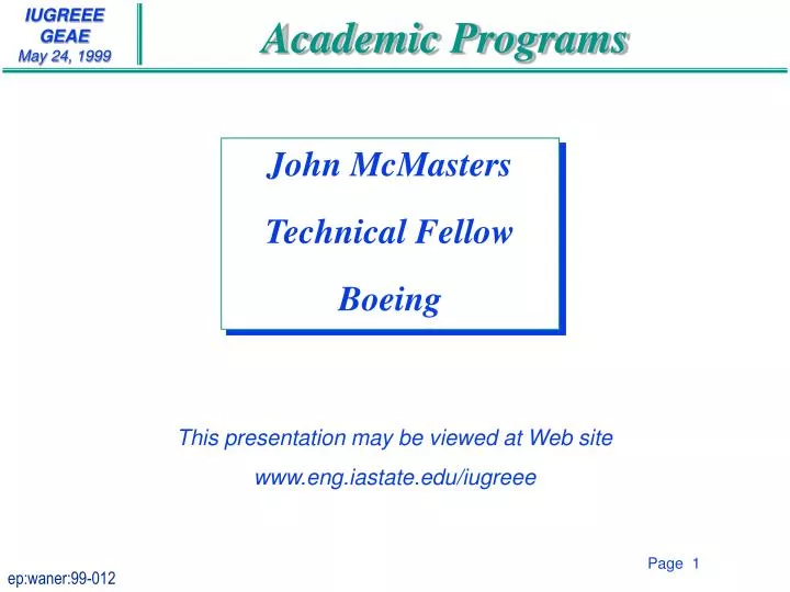 academic programs