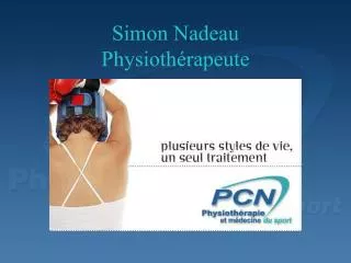 Simon Nadeau Physiothérapeute