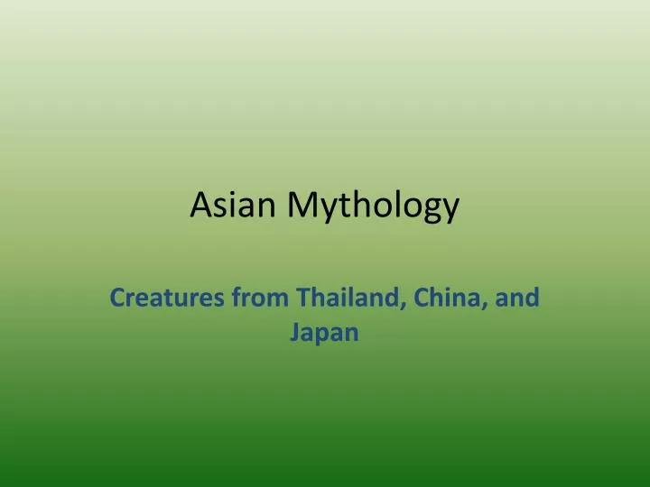 asian mythology