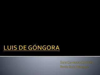 luis de g ngora