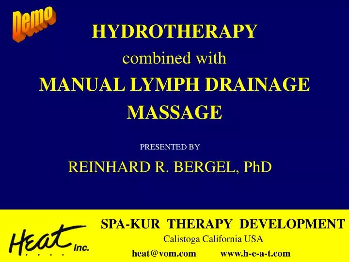 hydrotherapy combined with manual lymph drainage massage