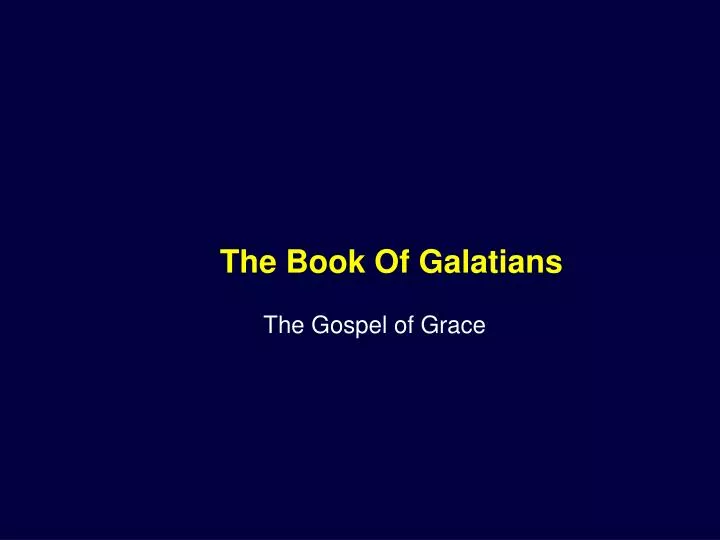 the book of galatians