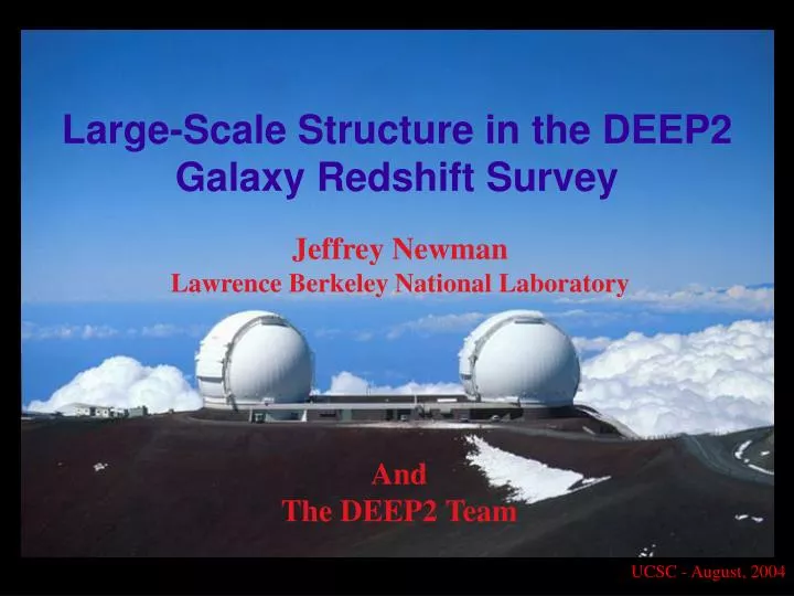 large scale structure in the deep2 galaxy redshift survey