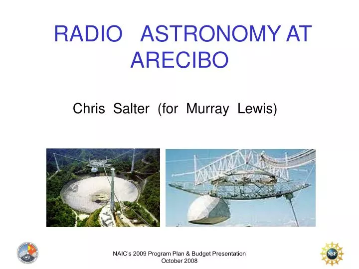 radio astronomy at arecibo