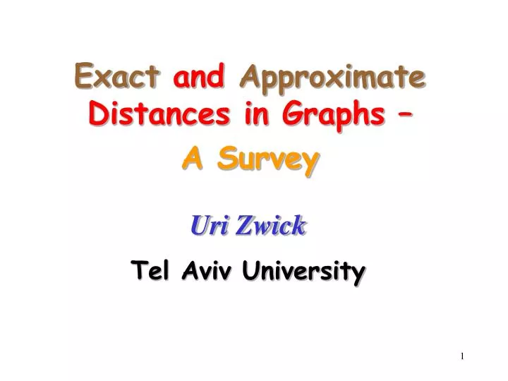 exact and approximate distances in graphs a survey