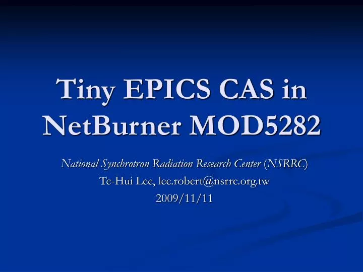 tiny epics cas in netburner mod5282
