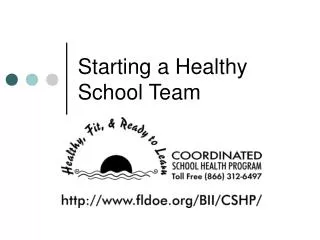 Starting a Healthy School Team