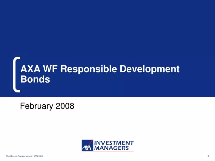 axa wf responsible development bonds