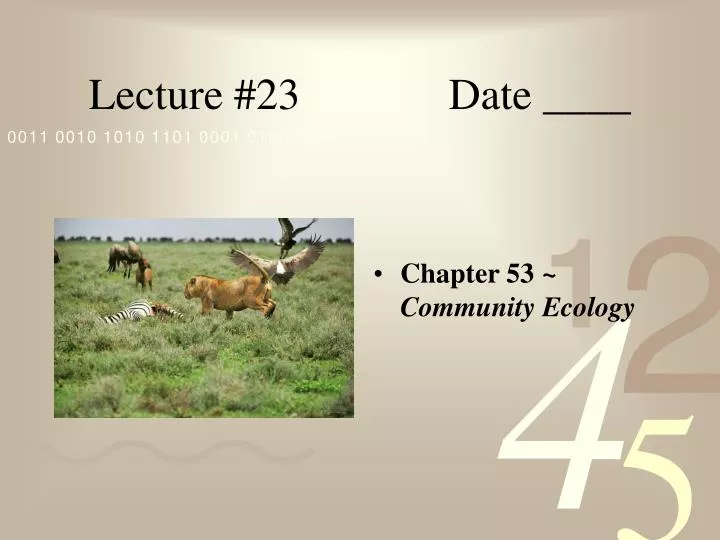 lecture 23 date