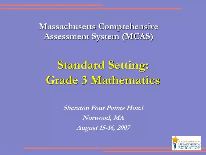 standard setting grade 3 mathematics