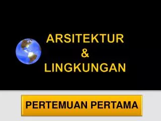 arsitektur lingkungan