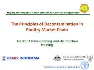 The Principles of Decontamination in Poultry Market Chain