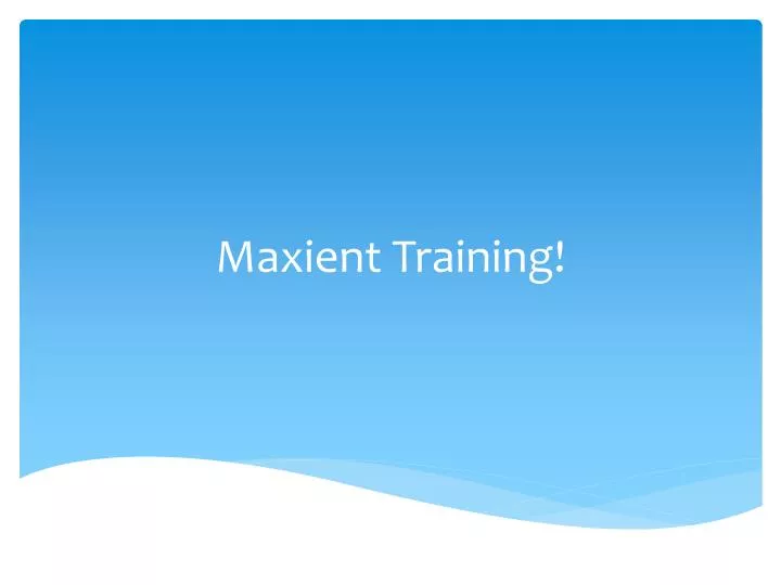 maxient training