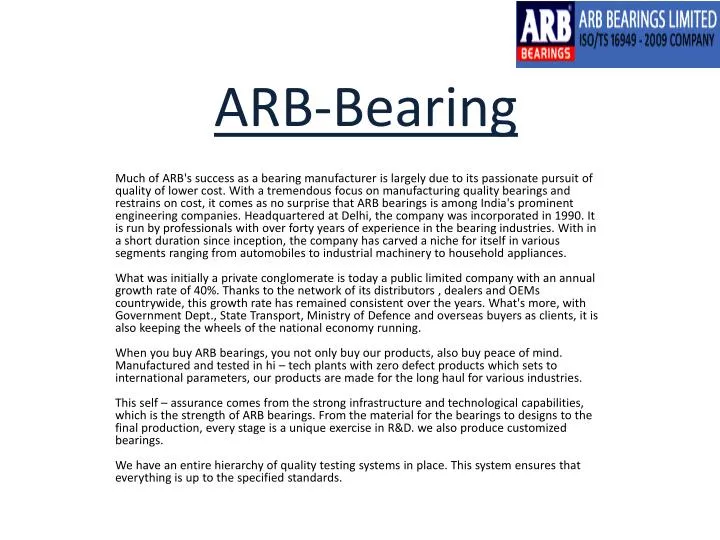 arb bearing