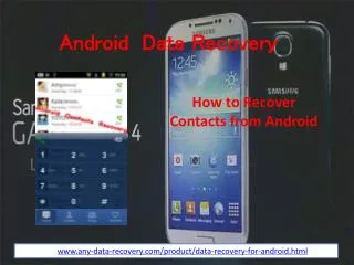 How to recover android contacts