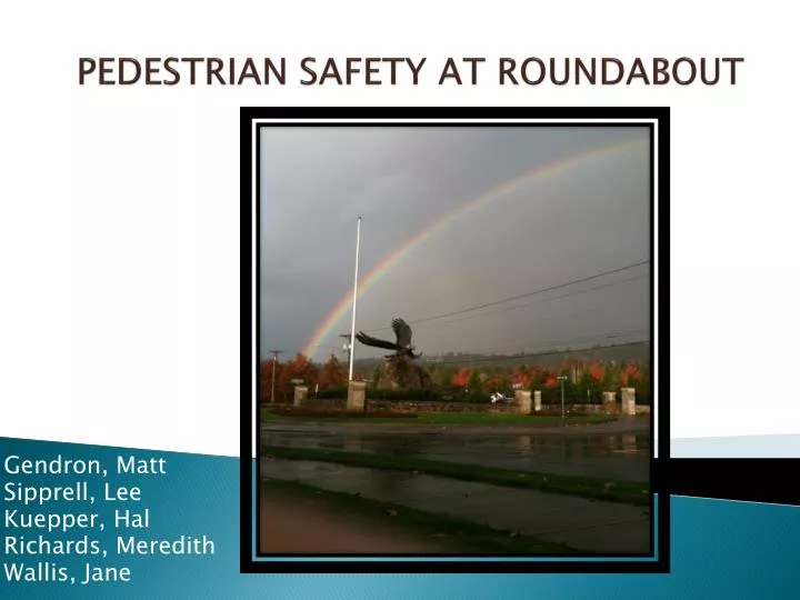 pedestrian safety at roundabout