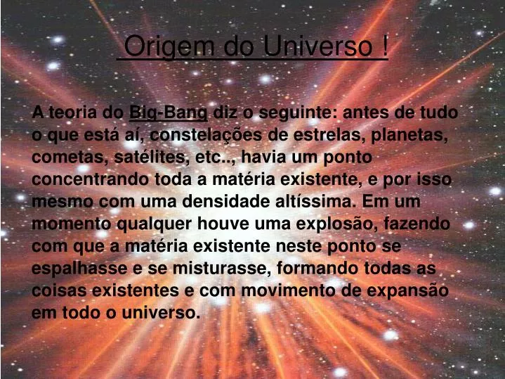 origem do universo
