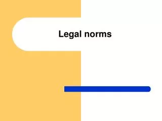 Legal norms
