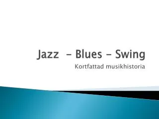 jazz blues swing