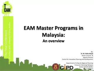 EAM Master Programs in Malaysia: An overview