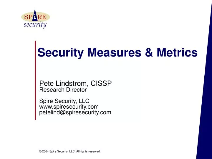 security measures metrics