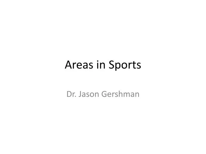 areas in sports