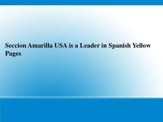 About Seccion Amarilla USA