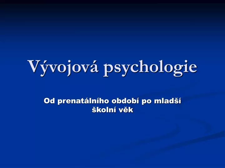 v vojov psychologie