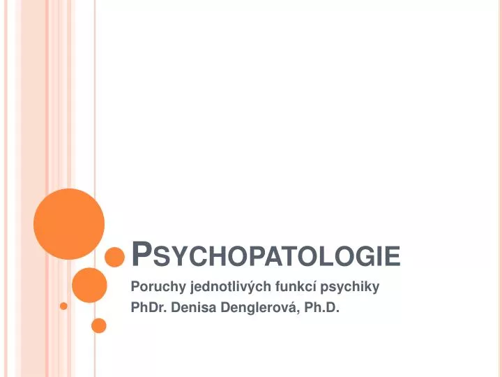 psychopatologie