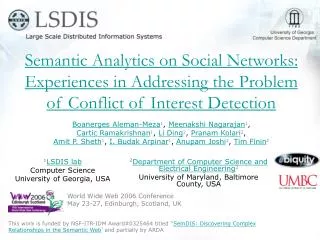 Semantic Analytics on Social Networks: Experiences in Addressing the Problem of Conflict of Interest Detection