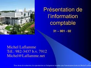 pr sentation de l information comptable
