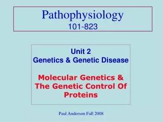 Pathophysiology 101-823