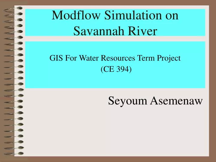 modflow simulation on savannah river