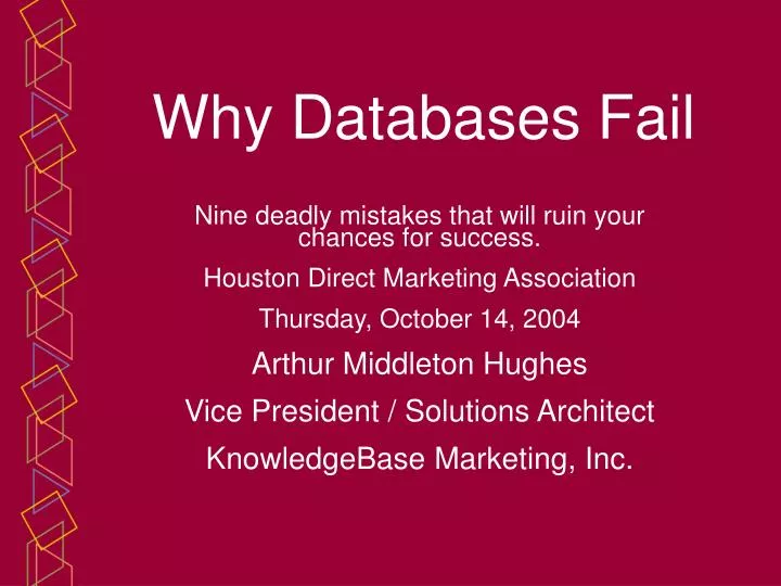 why databases fail