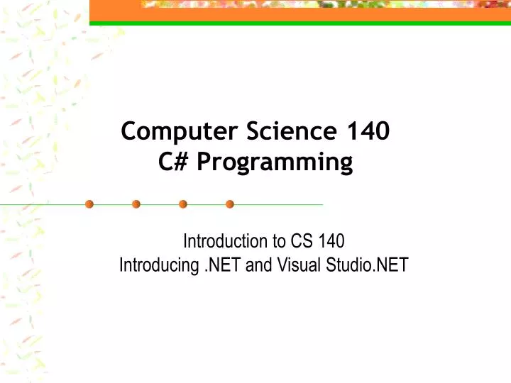 computer science 140 c programming