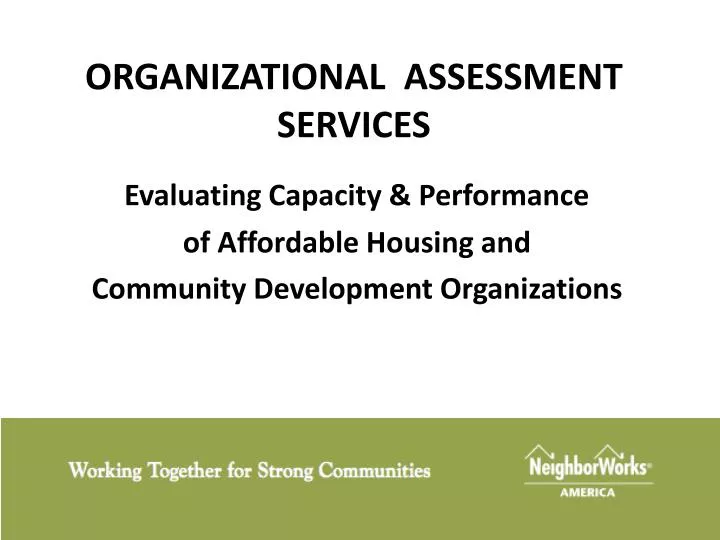 organizational assessment services
