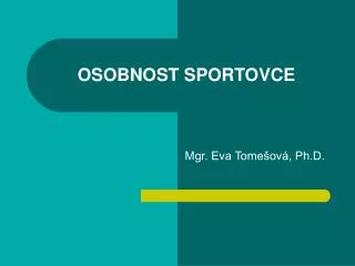 osobnost sportovce