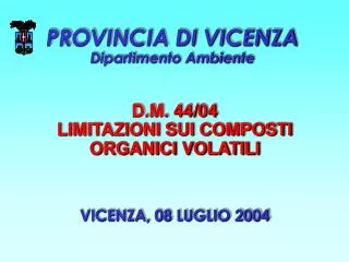 provincia di vicenza dipartimento ambiente