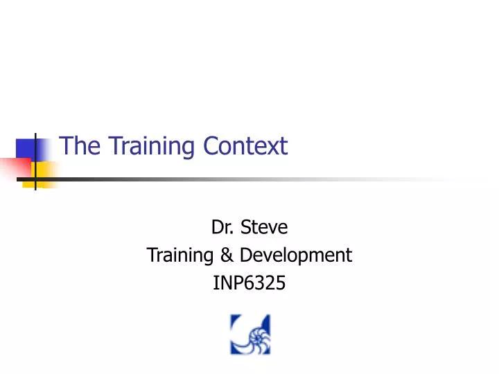 the training context