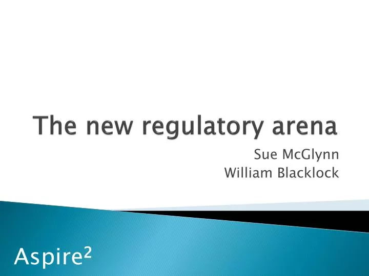 the new regulatory arena
